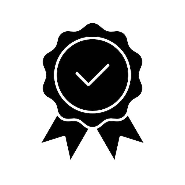 Award beloning badge gebruikersinterface zwart pictogram knop