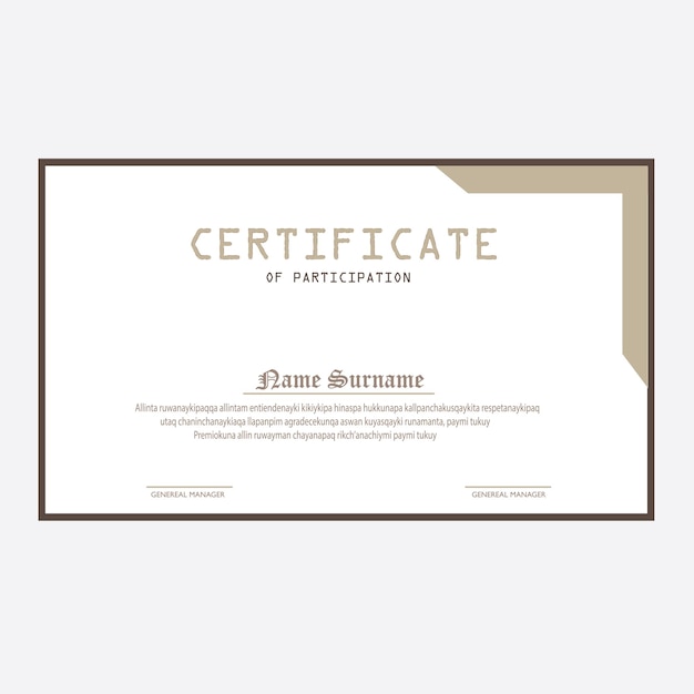 Vector award certificaat vector ontwerpsjabloon