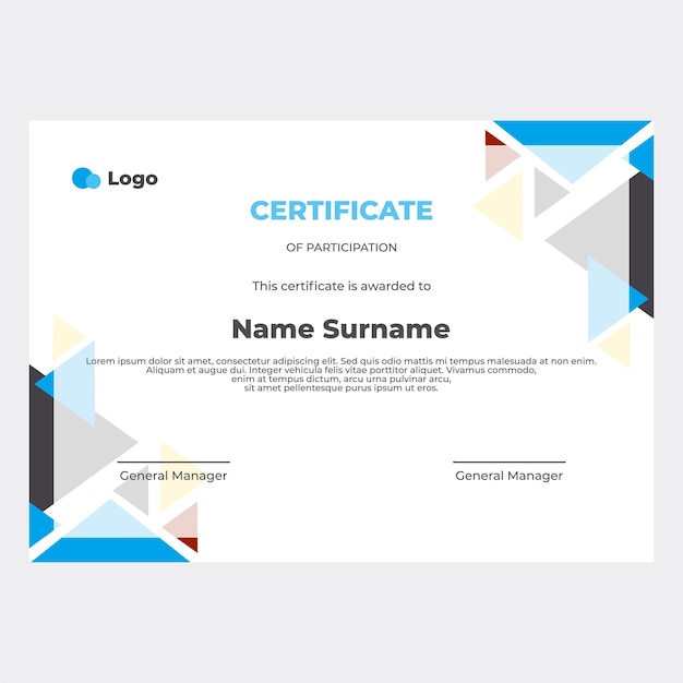 Award certificate template can be used for digital and printable