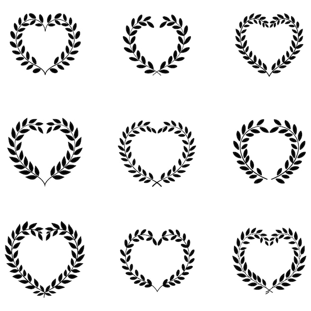 Award depiction through heartshaped wreaths set