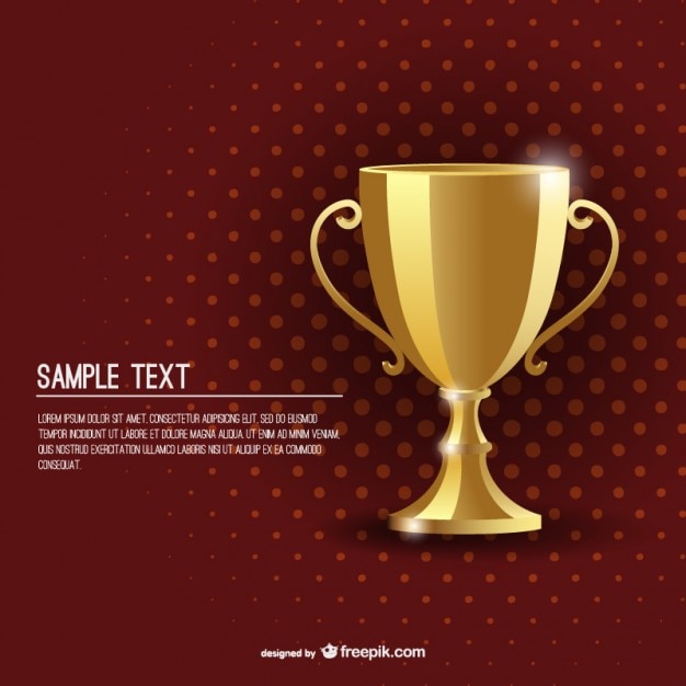 Vector award golden cup background template