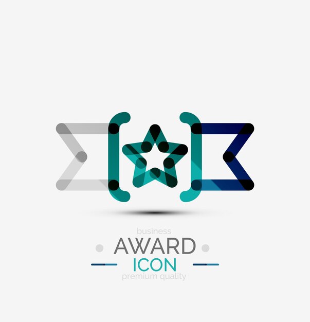 Vector award icon logo