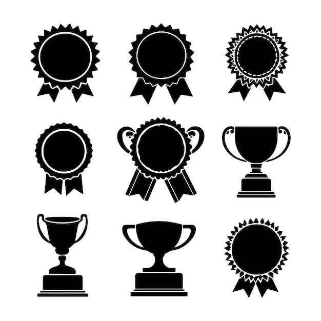 Award icon set collection