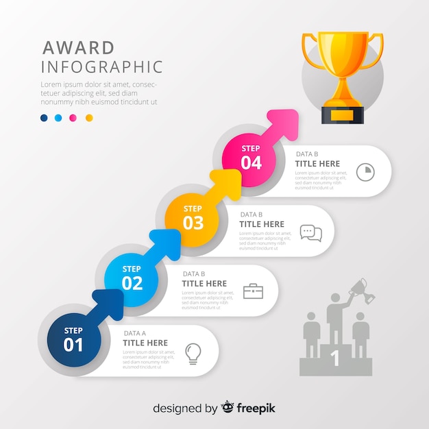 Vector award infographic