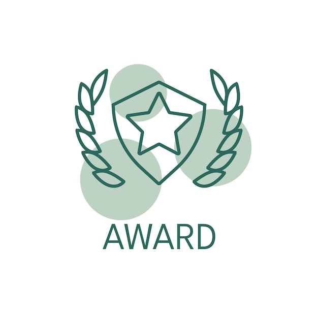 Award kleur icoon Logo stijl