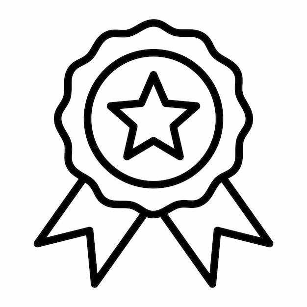 Award line icon vector design template and ilustration