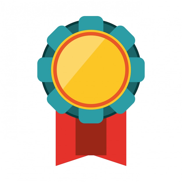 Vector award ribbon emblem symbol