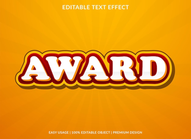 award text effect template use for business logo and brand