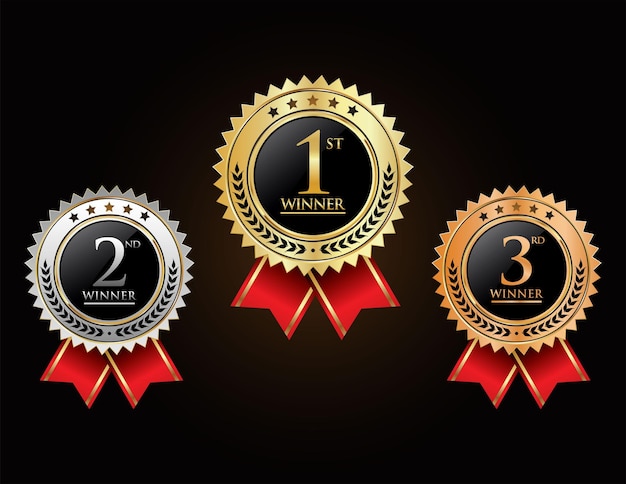 Vector award winner badge isolated vector illustration