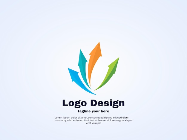 awesome arrow logo icon vector illustration design template