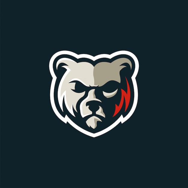 Awesome bear logo design premium