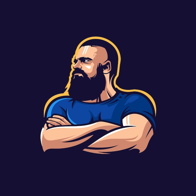 awesome beard logo for your editing