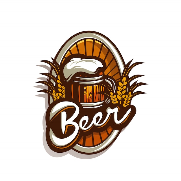 Vector awesome beer logo