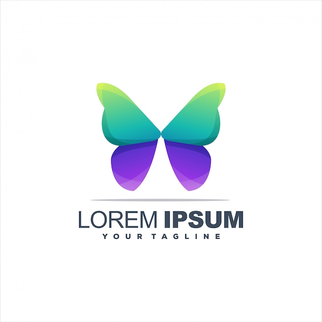 Awesome butterfly gradient logo 