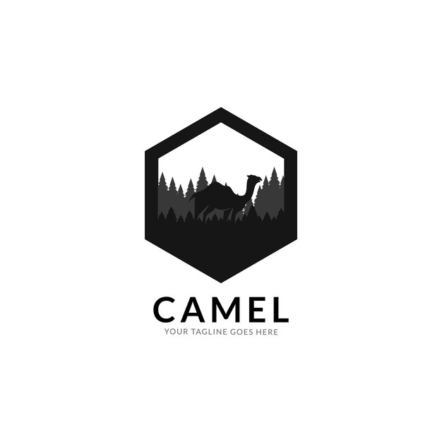 awesome camel logo design vector template.