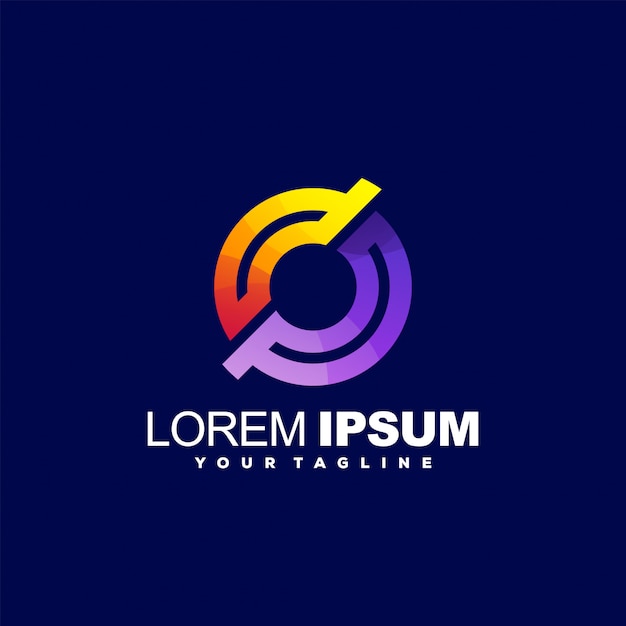 awesome circle gradient logo design