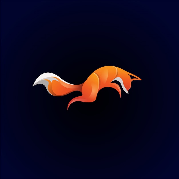 Vector awesome colorful fox premium logo template