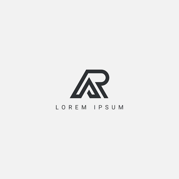 Vector awesome creative trendy letter ar ra initial based icon logo