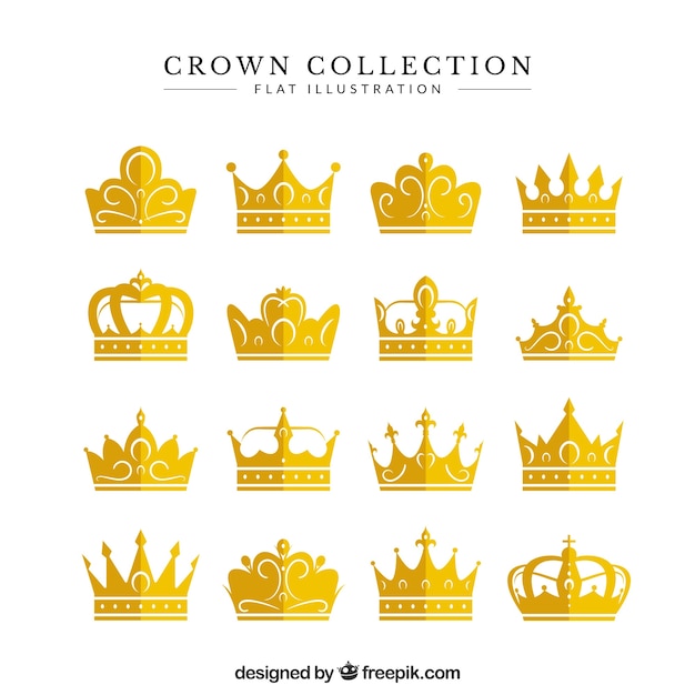 Vector awesome crown collection