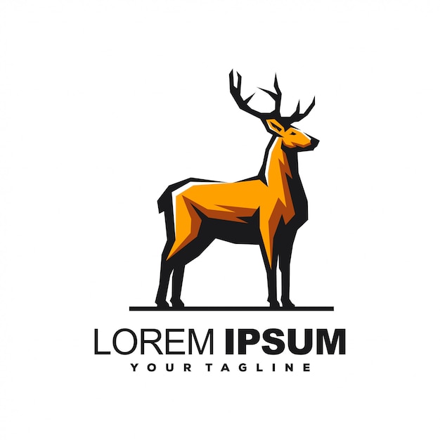 Awesome deer logo design