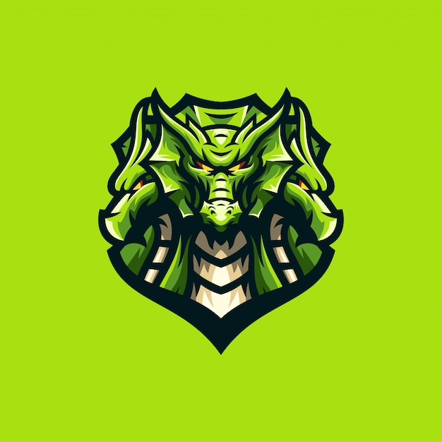 Awesome dragon logo sport template