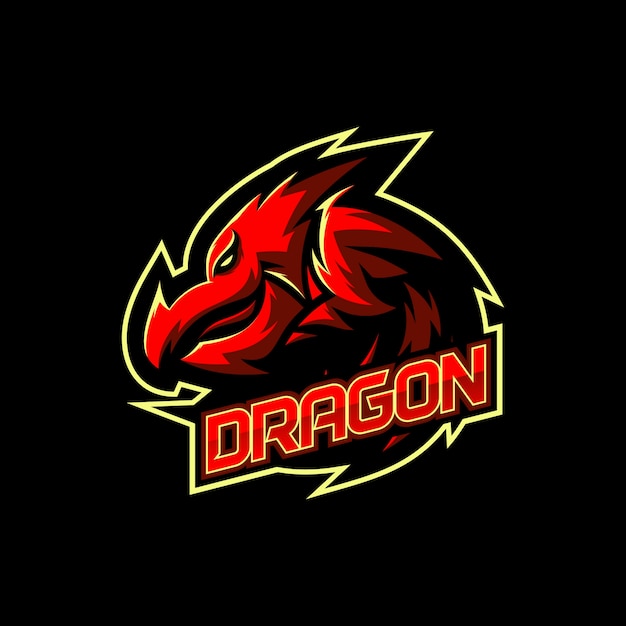 Awesome dragon mascot