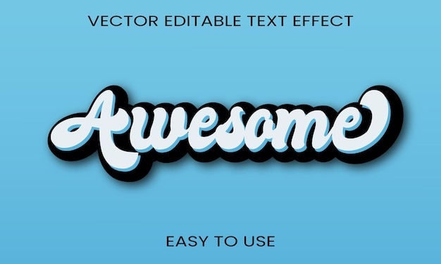 Vector awesome editable text effect