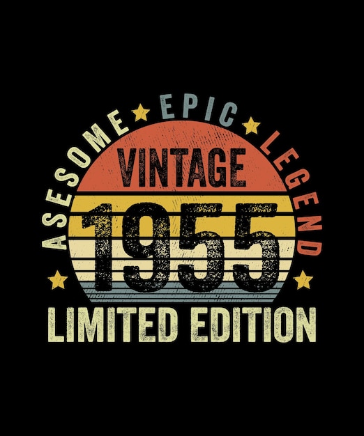 Vector awesome epic legend vintage 1943 limited edition 80 year