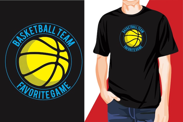 Вектор awesome eyecatchy modern basketball lover tshirt print design