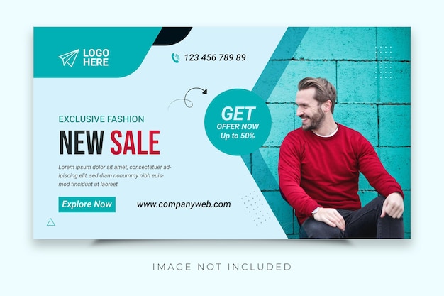 Awesome fashion web banner template