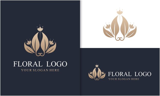 Vector awesome floral logo