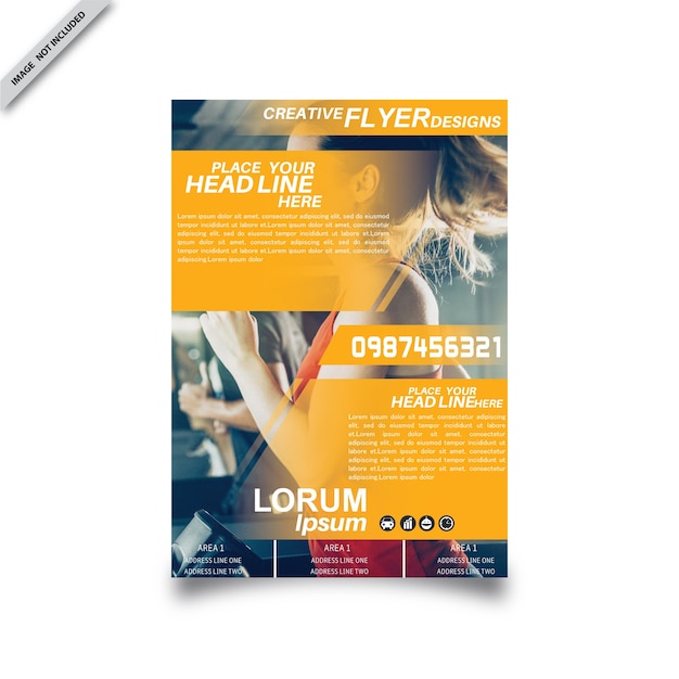 Vector awesome flyer template for shop/gym/sports