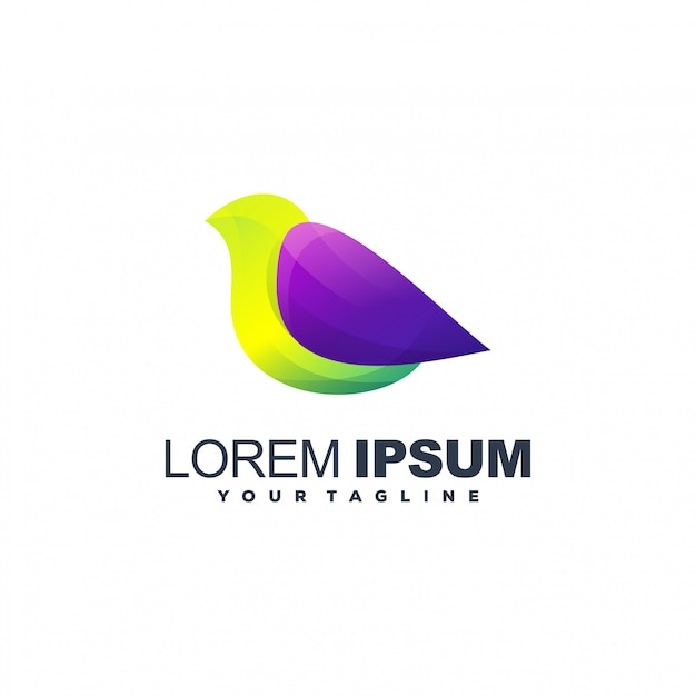 Awesome gradient bird logo design