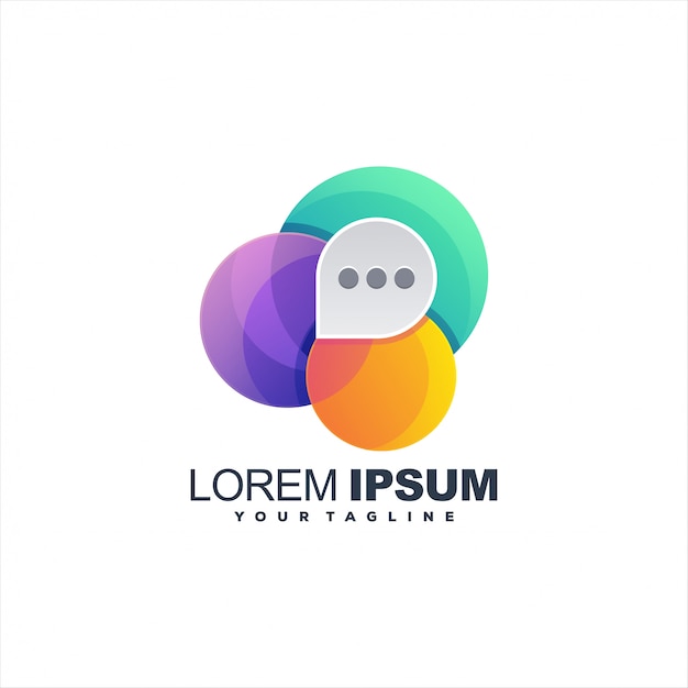 Awesome gradient chat logo