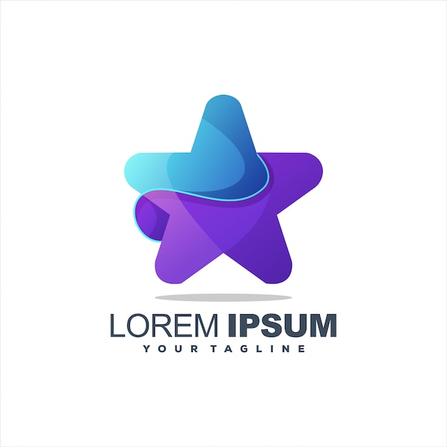 Awesome gradient star logo