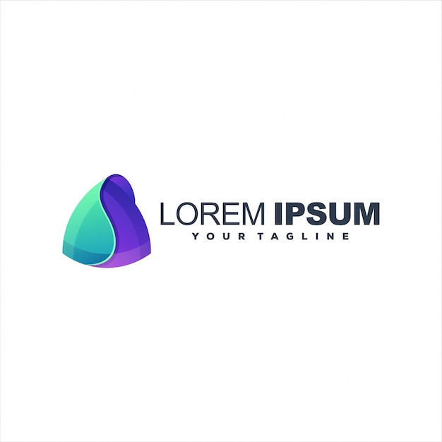Awesome gradient triangle logo 