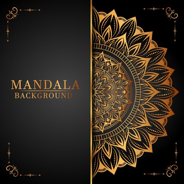 Awesome High Quality Luxury Mandala Background and Luxury Royal Golden Mandala Background With Borde