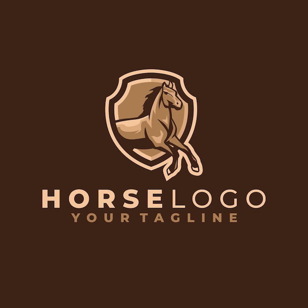 Vettore fantastico logo del cavallo