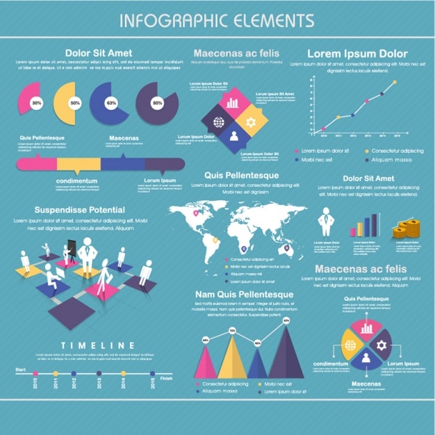 벡터 멋진 infographic 요소 집합