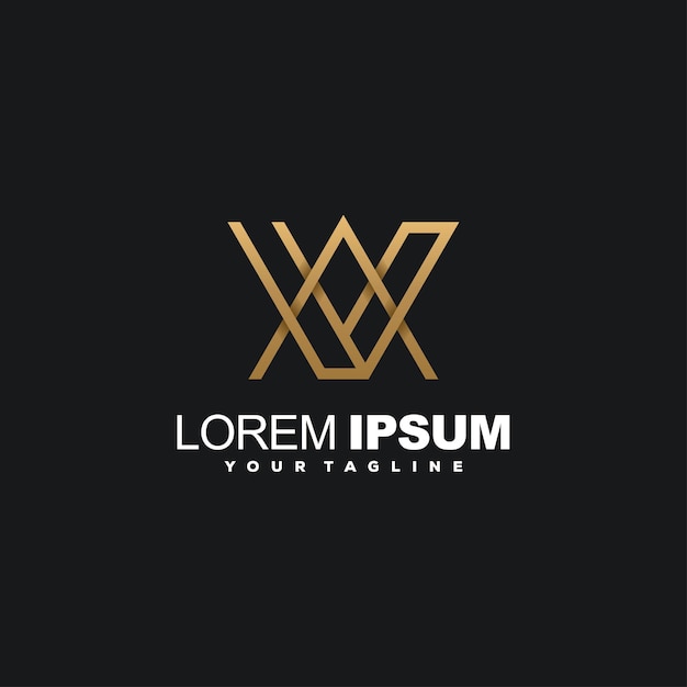 Awesome initial luxury logo design company vector