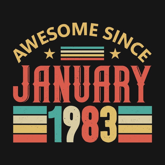 Awesome Since January 1993 Born in January 1993 vintage birthday quote design