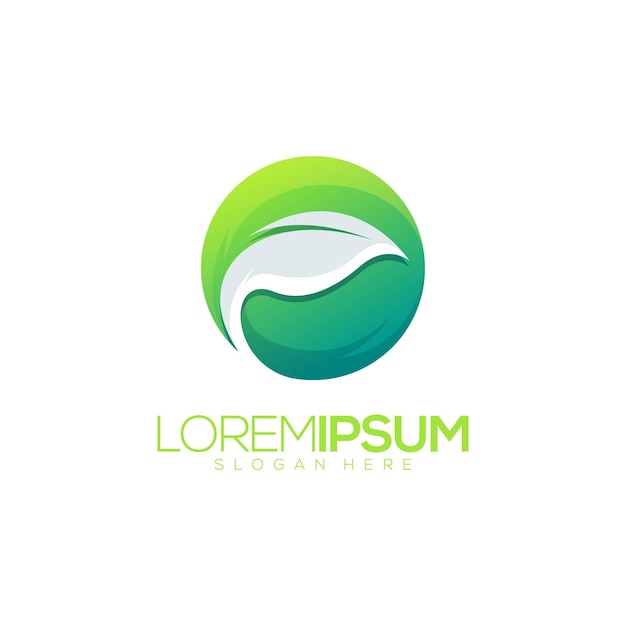 Удивительный логотип Leaf Icon Premium