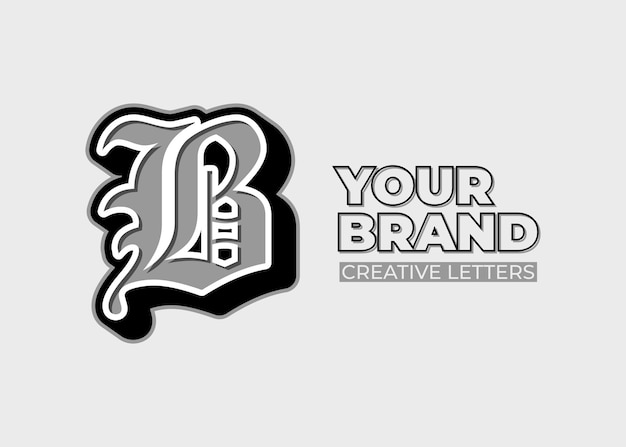 Awesome letter B logo alphabet set
