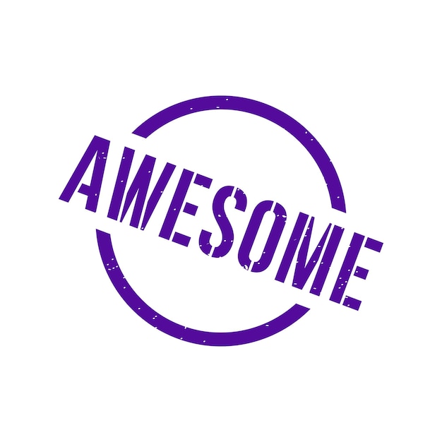 Vector awesome letter stamp awesome letter round sign