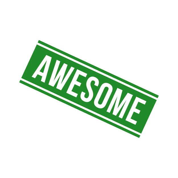 Vector awesome letter stamp awesome letter square sign