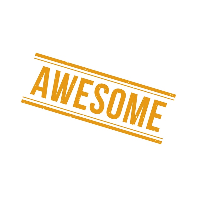 Vector awesome letter stamp awesome letter square sign