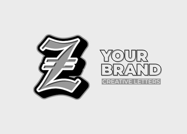 Awesome letter Z logo alphabet set