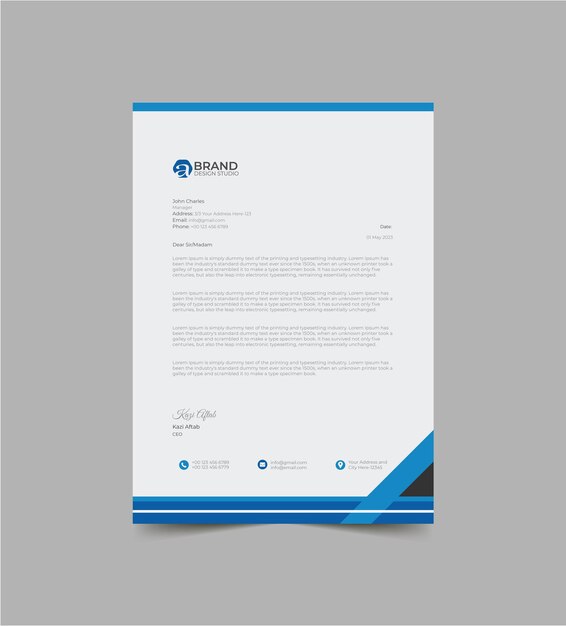 Awesome letterhead Pad design Template