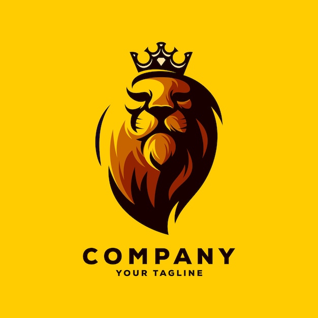 Awesome lion king logo vector