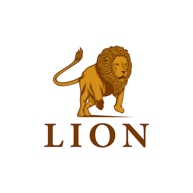 awesome lion running logo inspiration animal king